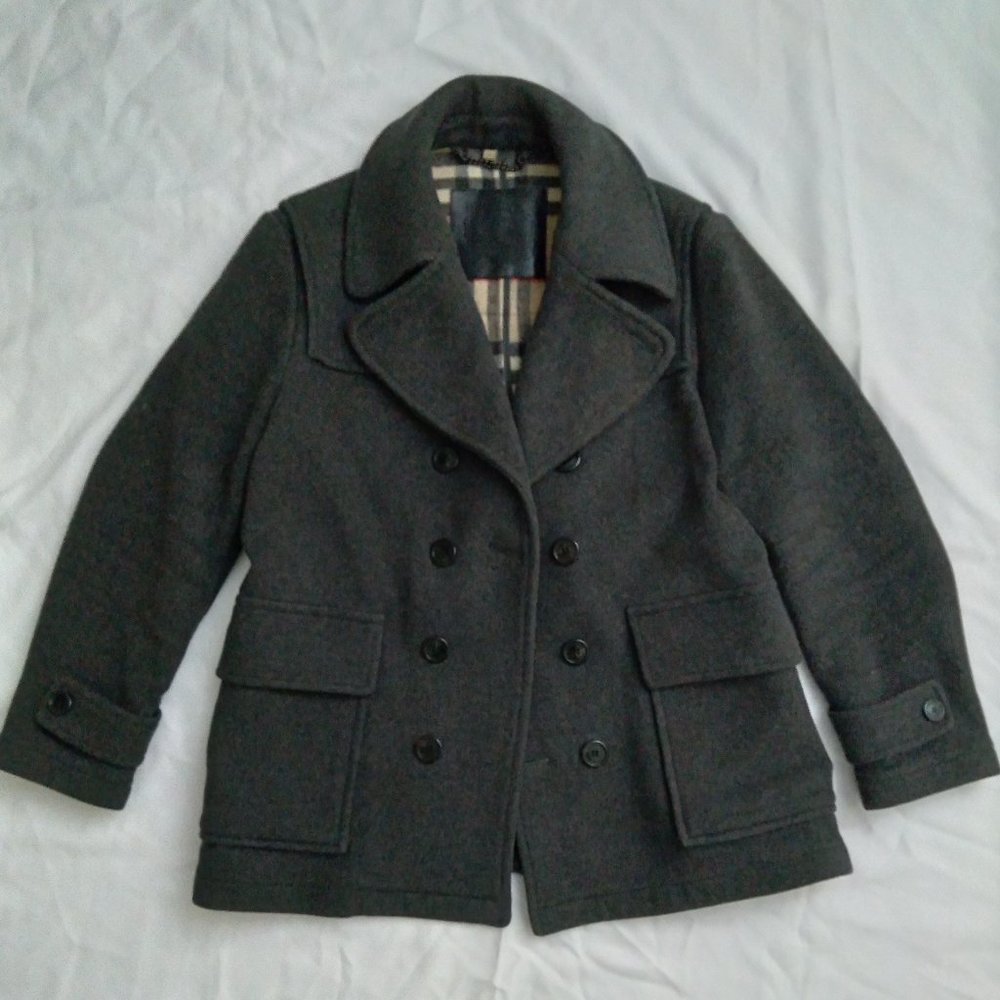 Mens XL Burberry Wool Peacoat